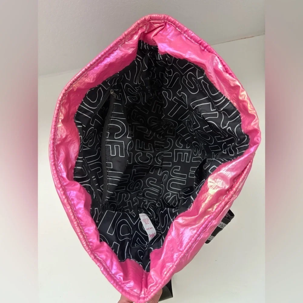 Justice Pink Holographic Puffer Tote Y2K
